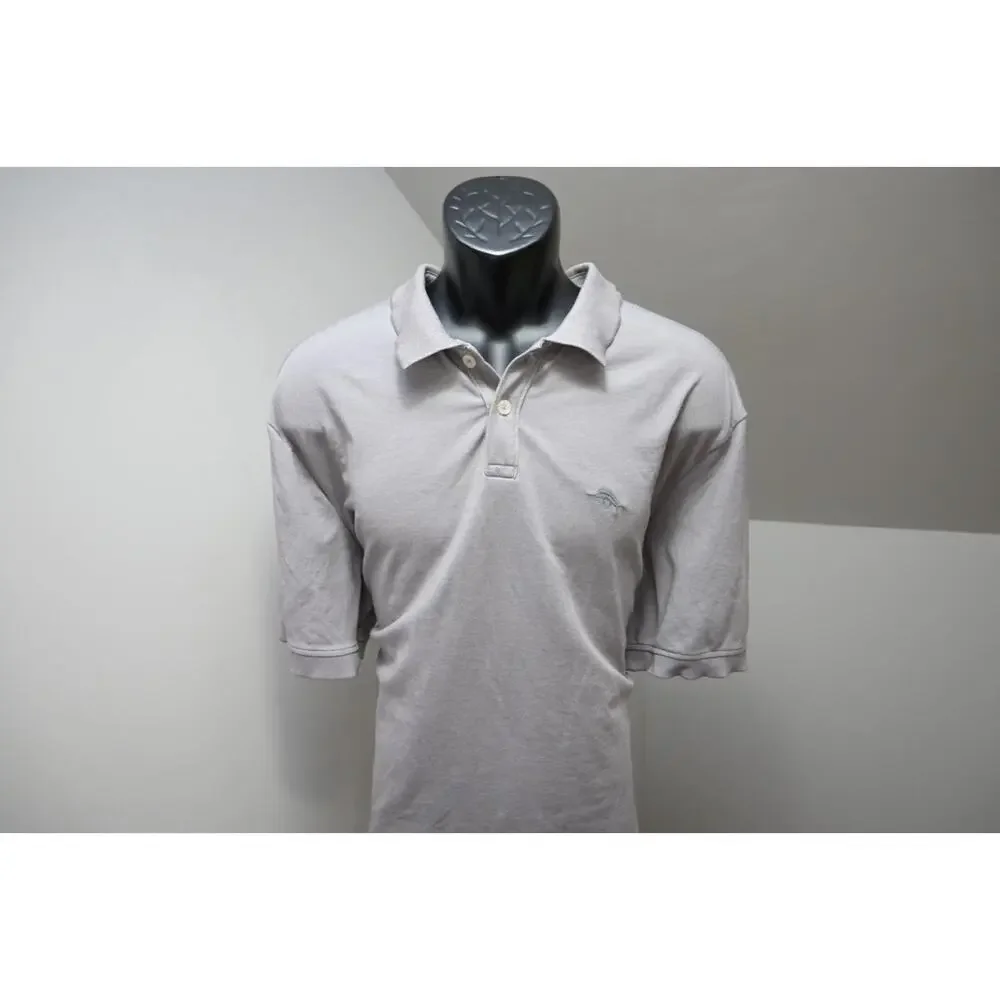 Tommy Bahama Golf Polo Gray Pima Poly Marlin Short Sleeve Mens‎ Size XL